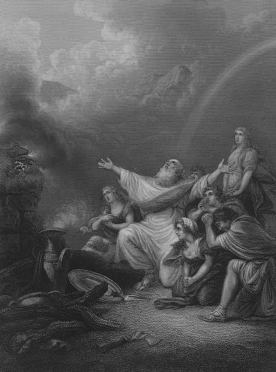 Il sacrificio di Noè da Philippe Jacques de Loutherbourg